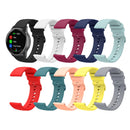 For Amazfit Stratos 22mm Solid Color Soft Silicone Watch Band(Sapphire Green)