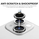 For iPhone 14 / 14 Plus ENKAY Glitter Rear Lens Aluminium Alloy Tempered Glass Film(Blue)