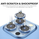 For iPhone 14 Pro / 14 Pro Max ENKAY Glitter Rear Lens Aluminium Alloy Tempered Glass Film(Blue)