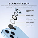 For iPhone 14 Pro / 14 Pro Max ENKAY Glitter Rear Lens Aluminium Alloy Tempered Glass Film(Silver)