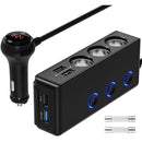 TR30 QC 3.0 Multifunctional 3 Cigarette Lighter High Power Car Charger