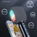 JY57 TWS Wireless Karaoke Microphone Bluetooth Handheld Portable Speaker Home KTV Player with LED Lights