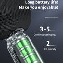 JY57 TWS Wireless Karaoke Microphone Bluetooth Handheld Portable Speaker Home KTV Player with LED Lights