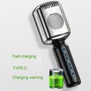 KM600 Wireless Microphone TWS Handheld Noise Reduction Smart Bluetooth-compatible Condenser Mic Music Player for Singing(Sliver)