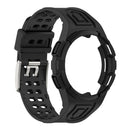 For Samsung Galaxy Watch4 Classic 46mm Armor Integrated TPU Double-Pin Buckle Smart Watch Band(Black)