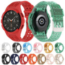 For Samsung Galaxy Watch4 Classic 46mm Armor Integrated TPU Double-Pin Buckle Smart Watch Band(Black)