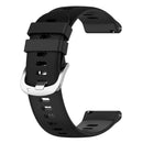 For Garmin Vivoactive 4S 18mm Solid Color Silicone Watch Band(Black)
