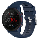 For Garmin Vivoactive 4S 18mm Solid Color Silicone Watch Band(Midnight Blue)