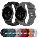For Garmin Vivoactive 4S 18mm Solid Color Silicone Watch Band(Blue)
