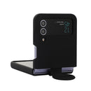 For Samsung Galaxy Flip 4 Silicone Integrated Ring Buckle Phone Case(Black)