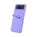 For Samsung Galaxy Flip 4 Silicone Integrated Ring Buckle Phone Case(Purple)
