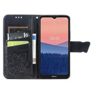 For Nokia C21 Butterfly Love Flower Embossed Flip Leather Phone Case(Black)