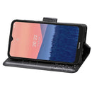For Nokia C21 Butterfly Love Flower Embossed Flip Leather Phone Case(Black)