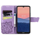 For Nokia C21 Butterfly Love Flower Embossed Flip Leather Phone Case(Light Purple)