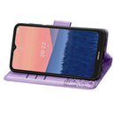 For Nokia C21 Butterfly Love Flower Embossed Flip Leather Phone Case(Light Purple)