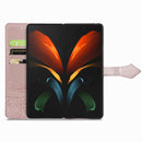 For Samsung Galaxy Z Fold4 Mandala Flower Embossed Leather Phone Case(Rose Gold)