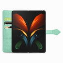 For Samsung Galaxy Z Fold4 Mandala Flower Embossed Leather Phone Case(Green)