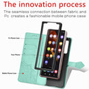For Samsung Galaxy Z Fold4 Mandala Flower Embossed Leather Phone Case(Green)
