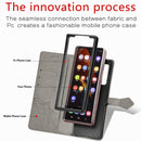 For Samsung Galaxy Z Fold4 Mandala Flower Embossed Leather Phone Case(Gray)