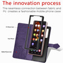 For Samsung Galaxy Z Fold4 Mandala Flower Embossed Leather Phone Case(Purple)