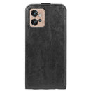 For Motorola Moto G32 R64 Texture Vertical Flip Leather Phone Case(Black)