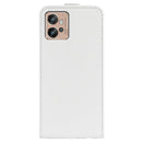 For Motorola Moto G32 R64 Texture Vertical Flip Leather Phone Case(White)