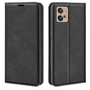 For Motorola Moto G32 Retro-skin Magnetic Suction Leather Phone Case(Black)