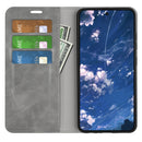 For Motorola Moto G32 Retro-skin Magnetic Suction Leather Phone Case(Grey)