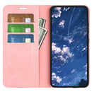 For Motorola Moto G32 Retro-skin Magnetic Suction Leather Phone Case(Pink)