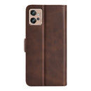 For Motorola Moto G32 Dual-side Magnetic Buckle Leather Phone Case(Brown)