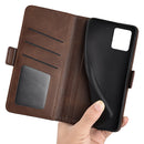 For Motorola Moto G32 Dual-side Magnetic Buckle Leather Phone Case(Brown)