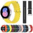 For Samsung Galaxy Watch 5 40mm 20mm Ocean Style Silicone Solid Color Watch Band(Grey)