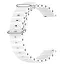 For Garmin Forerunner 55 20mm Ocean Style Silicone Solid Color Watch Band(White)