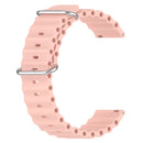 For Garmin Forerunner 55 20mm Ocean Style Silicone Solid Color Watch Band(Pink)