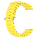 For Garmin Forerunner 55 20mm Ocean Style Silicone Solid Color Watch Band(Yellow)