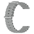For Garmin Forerunner 55 20mm Ocean Style Silicone Solid Color Watch Band(Grey)