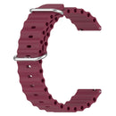 For Garmin Forerunner 55 20mm Ocean Style Silicone Solid Color Watch Band(Burgundy)