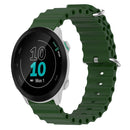 For Garmin Forerunner 55 20mm Ocean Style Silicone Solid Color Watch Band(Army Green)