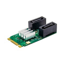 ST551 6Gbps PCIe B+M key to 2 Port SATA 3.0 Card M.2 to dual SATA Adapter