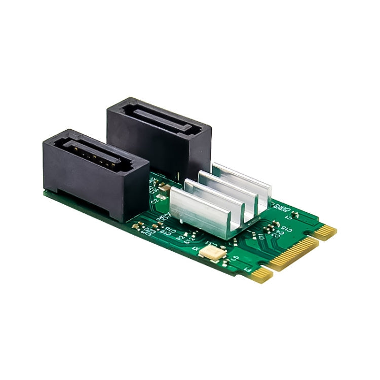 ST551 6Gbps PCIe B+M key to 2 Port SATA 3.0 Card M.2 to dual SATA Adapter