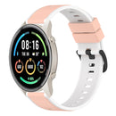 For Xiaomi MI Watch Sport 22mm Two-Color Silicone Watch Band(Pink+White)