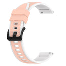 For Xiaomi MI Watch Sport 22mm Two-Color Silicone Watch Band(Pink+White)