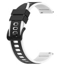 For Xiaomi MI Watch Sport 22mm Two-Color Silicone Watch Band(Black+White)