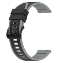 For Xiaomi MI Watch Sport 22mm Two-Color Silicone Watch Band(Black+Grey)