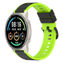 For Xiaomi MI Watch Sport 22mm Two-Color Silicone Watch Band(Black+Lime Green)