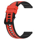 For Xiaomi MI Watch Sport 22mm Two-Color Silicone Watch Band(Red+Black)