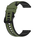 For Xiaomi MI Watch Sport 22mm Two-Color Silicone Watch Band(Army Green + Black)