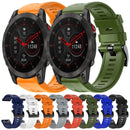 For Garmin EPIX Gen 2 Metal Buckle Solid Color Silicone Watch Band(Grey)