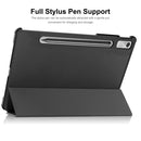 For Lenovo Tab P11 Pro Gen2 11.2 inch 2022 ENKAY Tri-fold Custer Texture Leather Stand Smart Case(Dark Green)