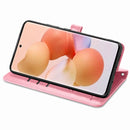 For Xiaomi 12T / 12T Pro / Redmi K50 Ultra Cute Cat and Dog Embossed Leather Phone Case(Pink)